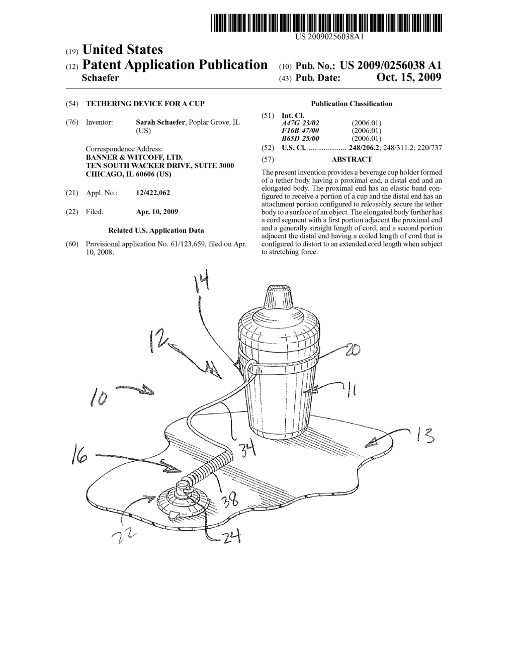 Tethering Device For a Cup - diagram, schematic, and image 01