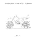 Dual center-mount and rear axle stand for motorbikes and method of use diagram and image