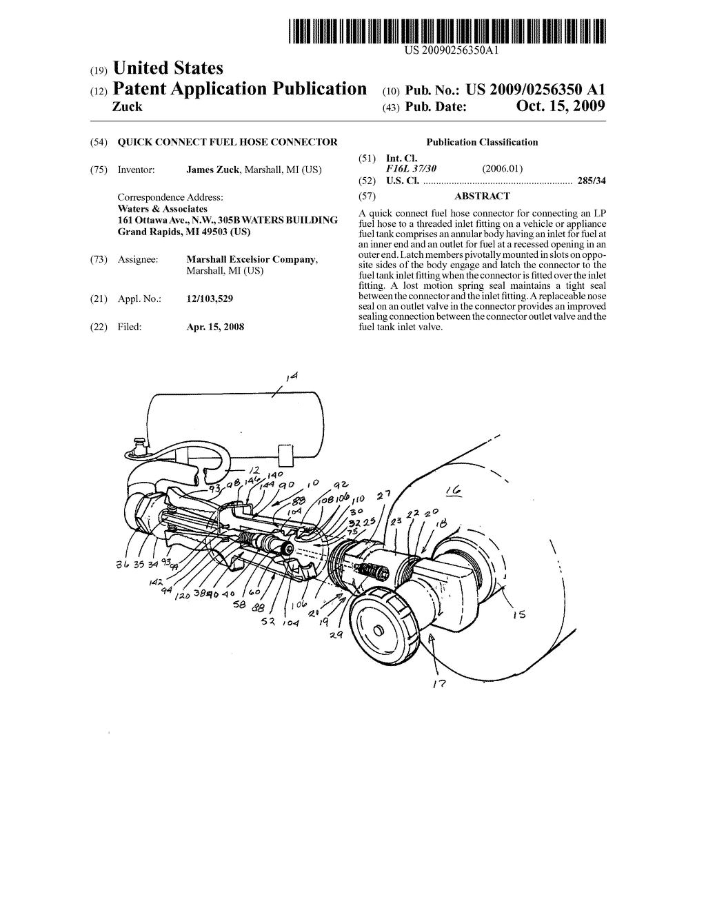 QUICK CONNECT FUEL HOSE CONNECTOR - diagram, schematic, and image 01