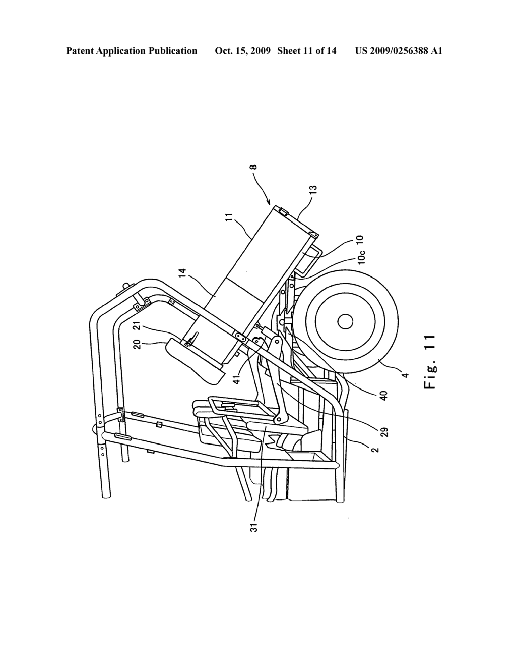 Utility vehicle equipped with extendable cargo bed - diagram, schematic, and image 12