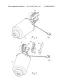 Actuator with electrical equipment enclosed in a separate enclosure made of a fire resistant diagram and image