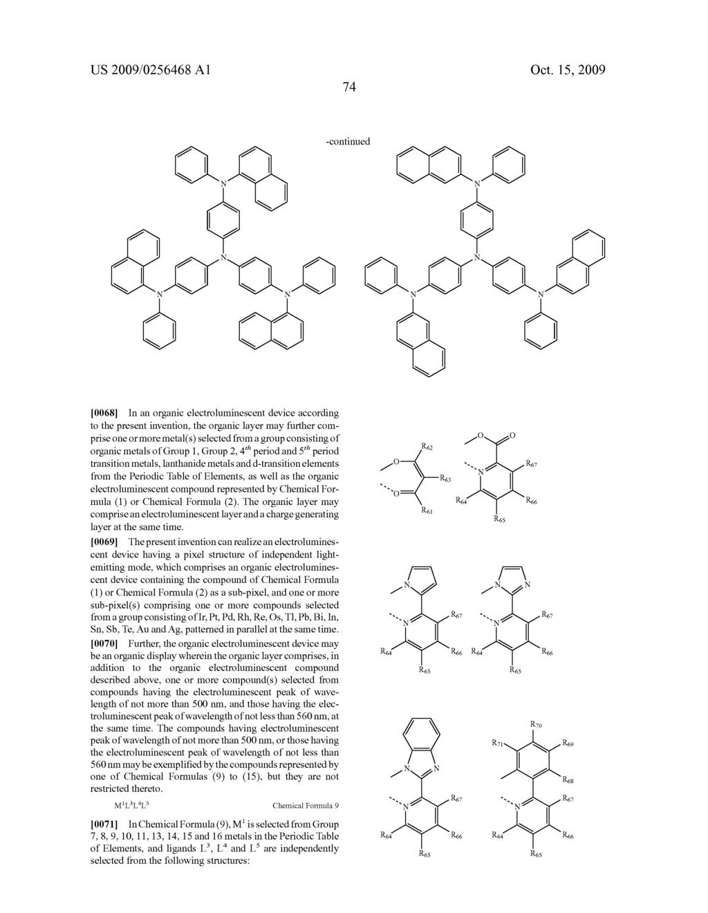 Novel organic electroluminescent compounds and organic electroluminescent device using the same - diagram, schematic, and image 76