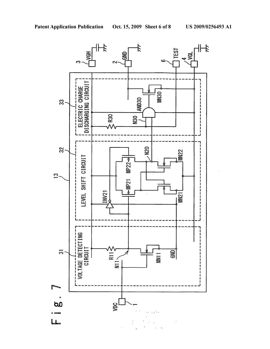 Driving circuit for display device, and test circuit and test method for driving circuits - diagram, schematic, and image 07