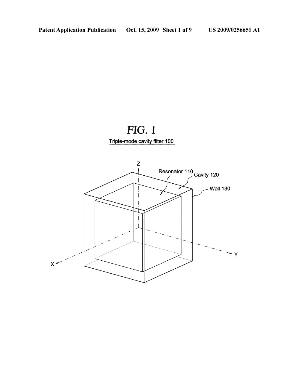 TRIPLE-MODE CAVITY FILTER HAVING A METALLIC RESONATOR - diagram, schematic, and image 02