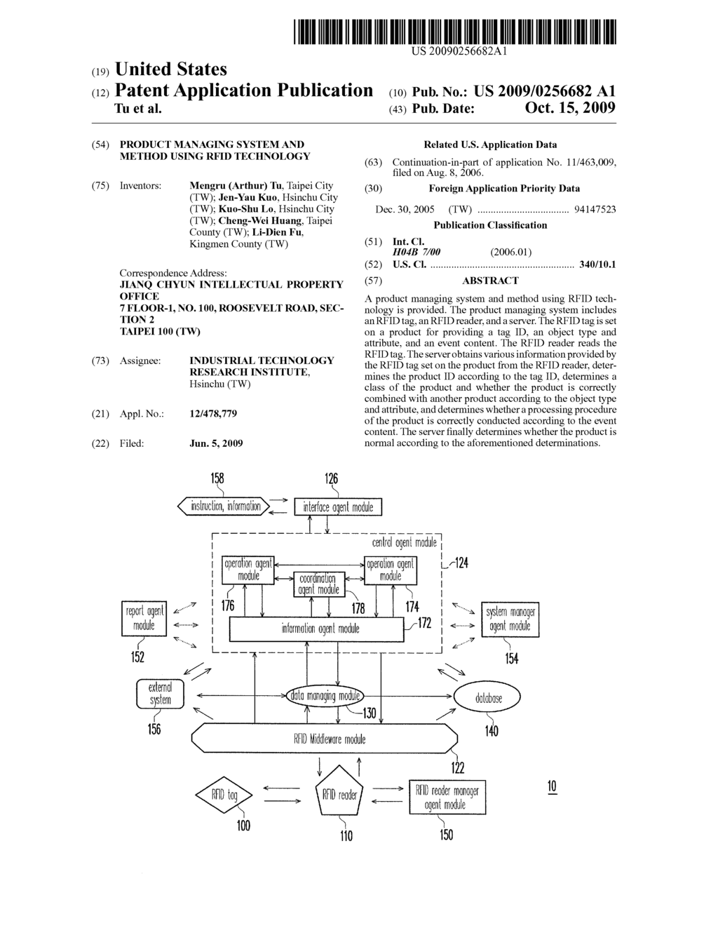 PRODUCT MANAGING SYSTEM AND METHOD USING RFID TECHNOLOGY - diagram, schematic, and image 01