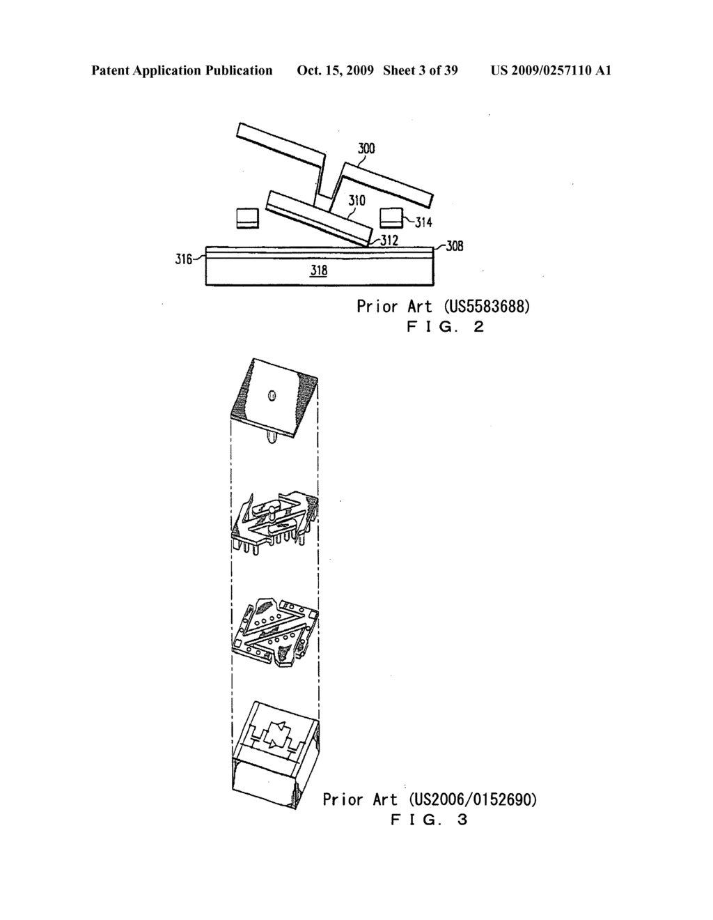 Mirror device comprising drive electrode equipped with stopper function - diagram, schematic, and image 04