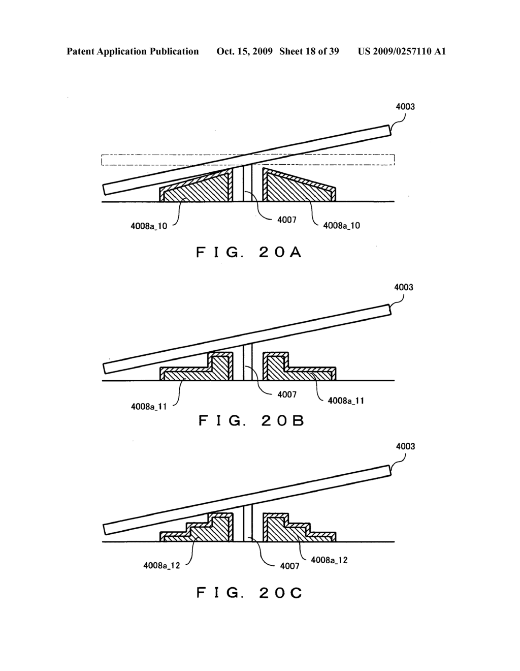 Mirror device comprising drive electrode equipped with stopper function - diagram, schematic, and image 19