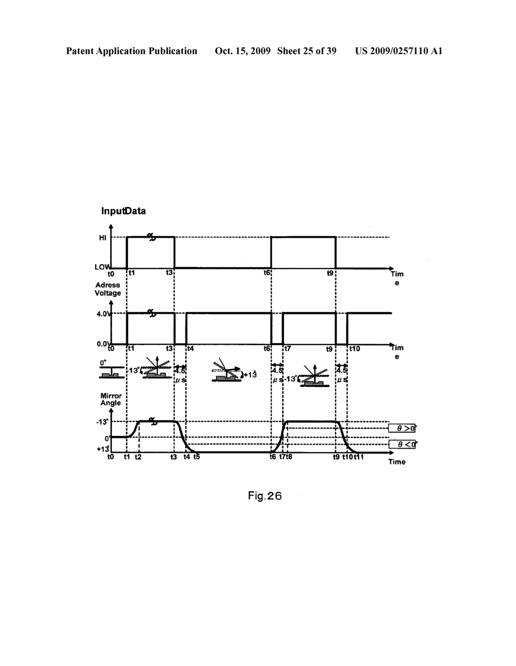 Mirror device comprising drive electrode equipped with stopper function - diagram, schematic, and image 26