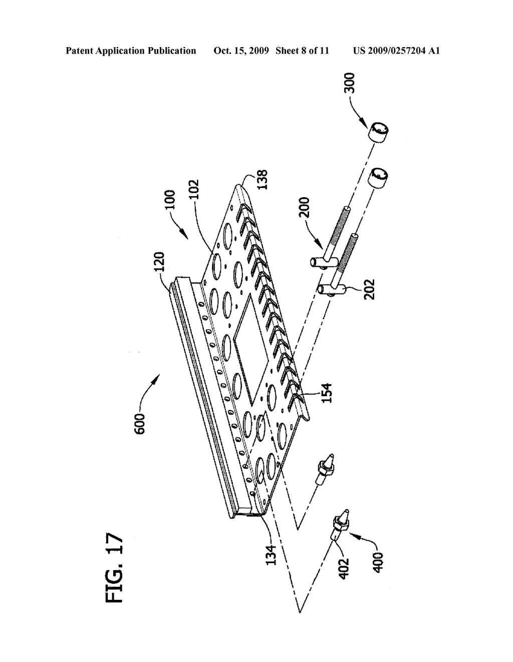 MOUNTING APPARATUS FOR ELECTRONIC COMPONENTS AND METHOD OF ASSEMBLY - diagram, schematic, and image 09