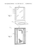 BACKLIT MIRROR ASSEMBLY AND METHOD FOR USE diagram and image