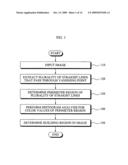 Image processing method and medium to extract a building region from an image diagram and image