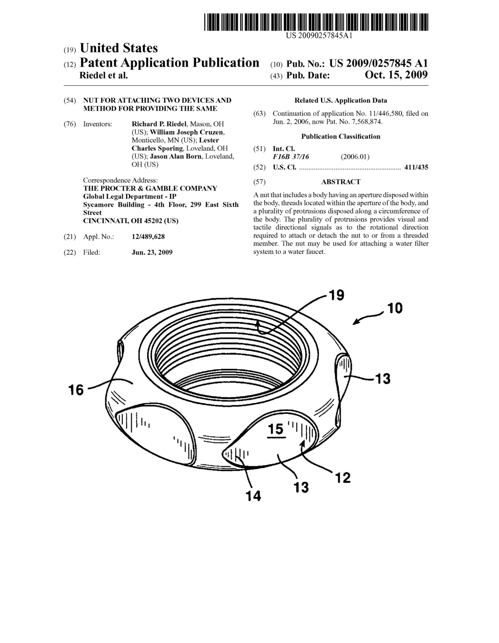  NUT FOR ATTACHING TWO DEVICES AND METHOD FOR PROVIDING THE SAME - diagram, schematic, and image 01