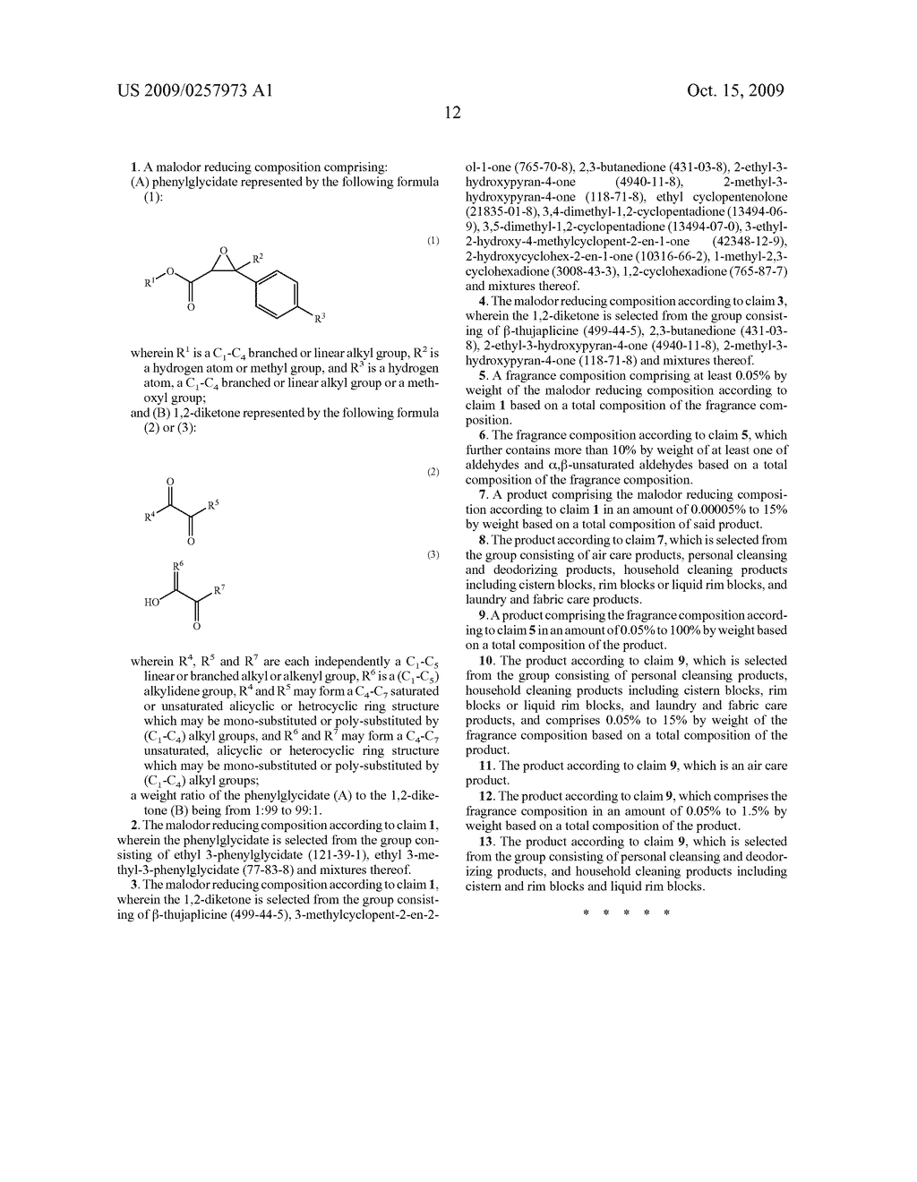 MALODOR REDUCING COMPOSITION, FRAGRANCE COMPOSITION AND PRODUCT COMPRISING THE SAME - diagram, schematic, and image 13