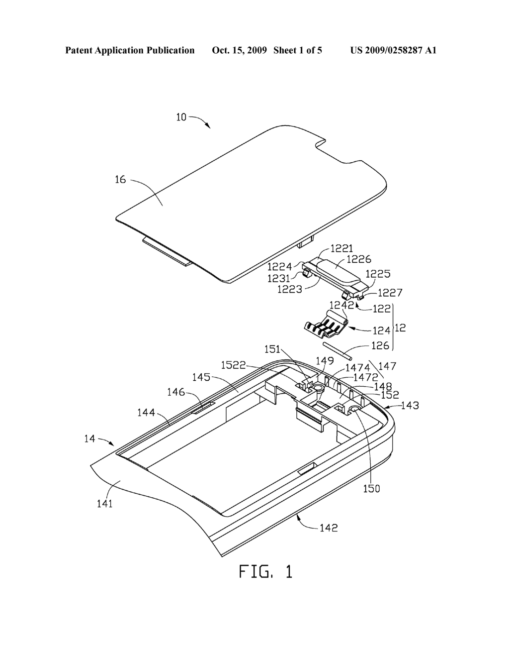 BATTERY COVER ASSEMBLY FOR ELECTRONIC DEVICE - diagram, schematic, and image 02