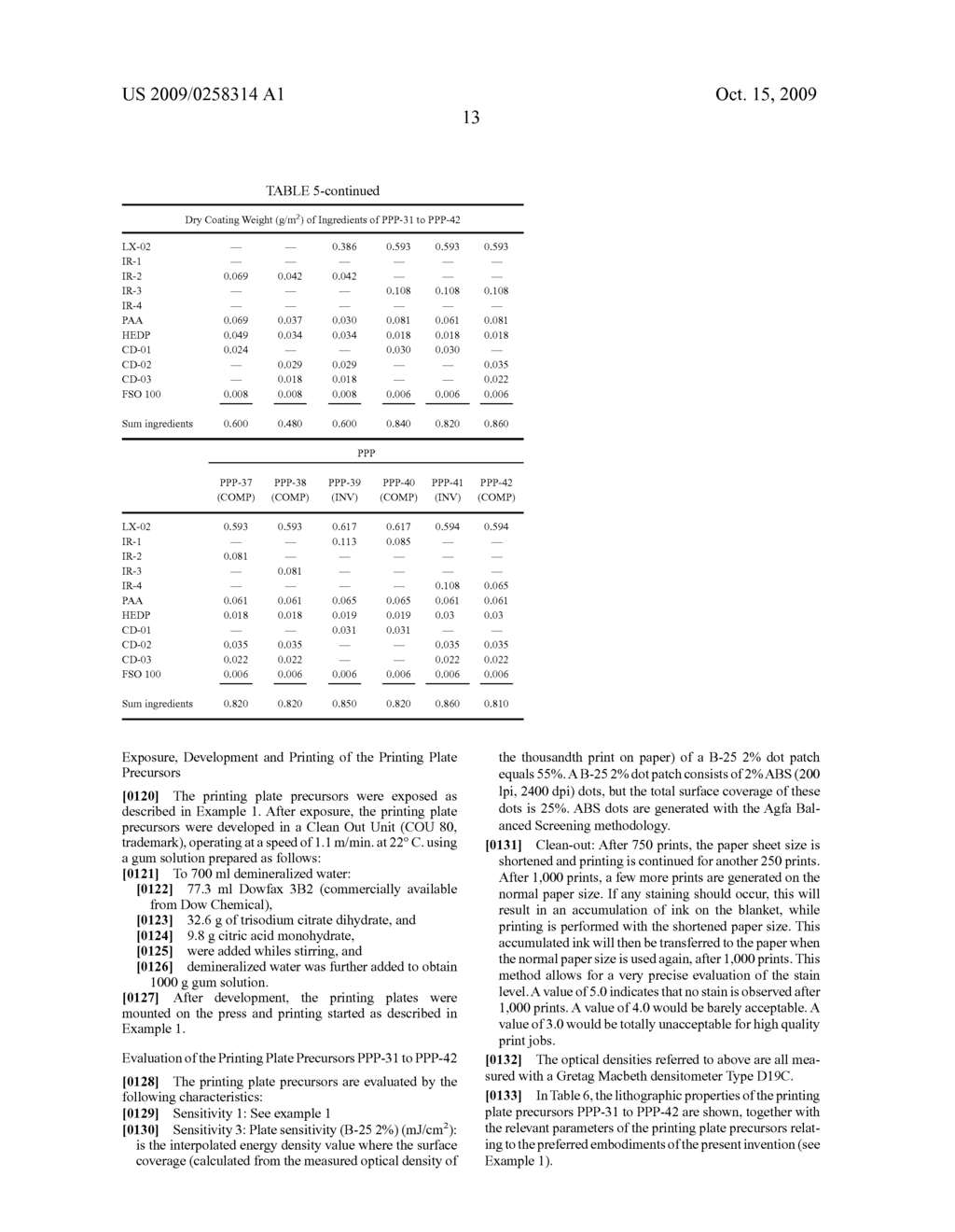 NEGATIVE WORKING, HEAT SENSITIVE LITHOGRAPHIC PRINTING PLATE PRECURSOR - diagram, schematic, and image 14