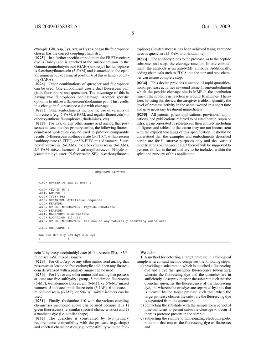 Novel devices for the detection of the presence and/or activity of proteases in biological samples - diagram, schematic, and image 16