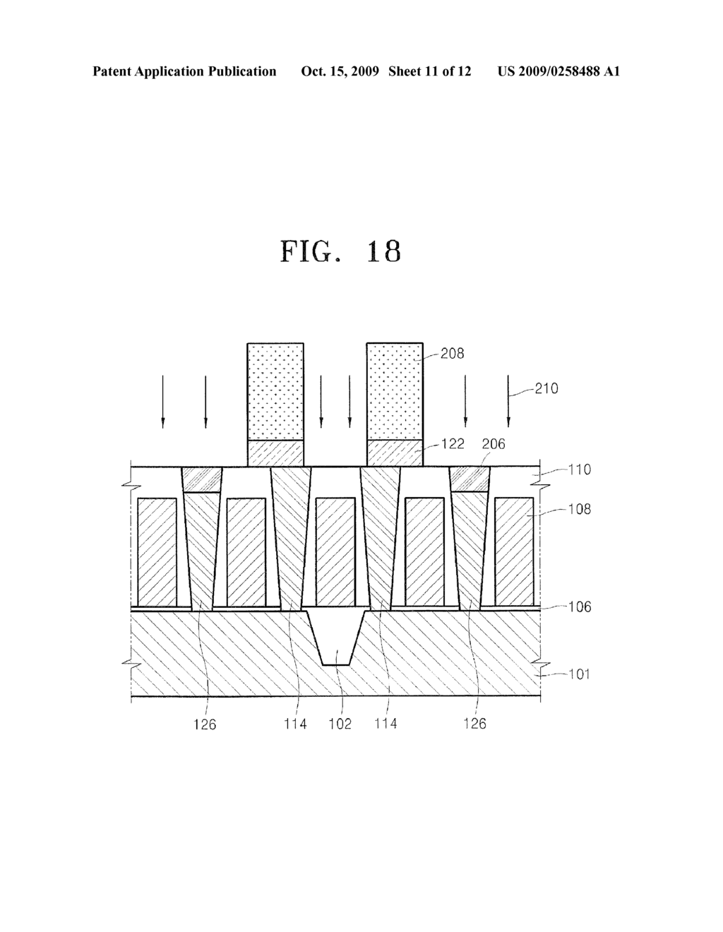 METHODS OF FABRICATING SEMICONDUCTOR DEVICES INCLUDING STORAGE NODE LANDING PADS SEPARATED FROM BIT LINE CONTACT PLUGS - diagram, schematic, and image 12