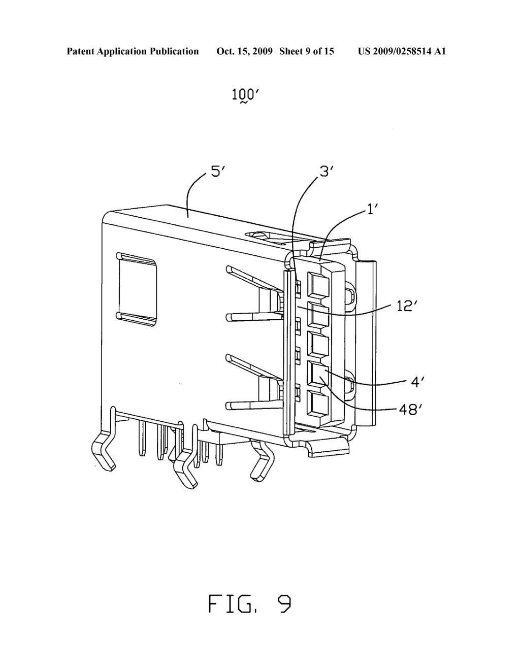 Electrical connector with improved contact arrangement - diagram, schematic, and image 10