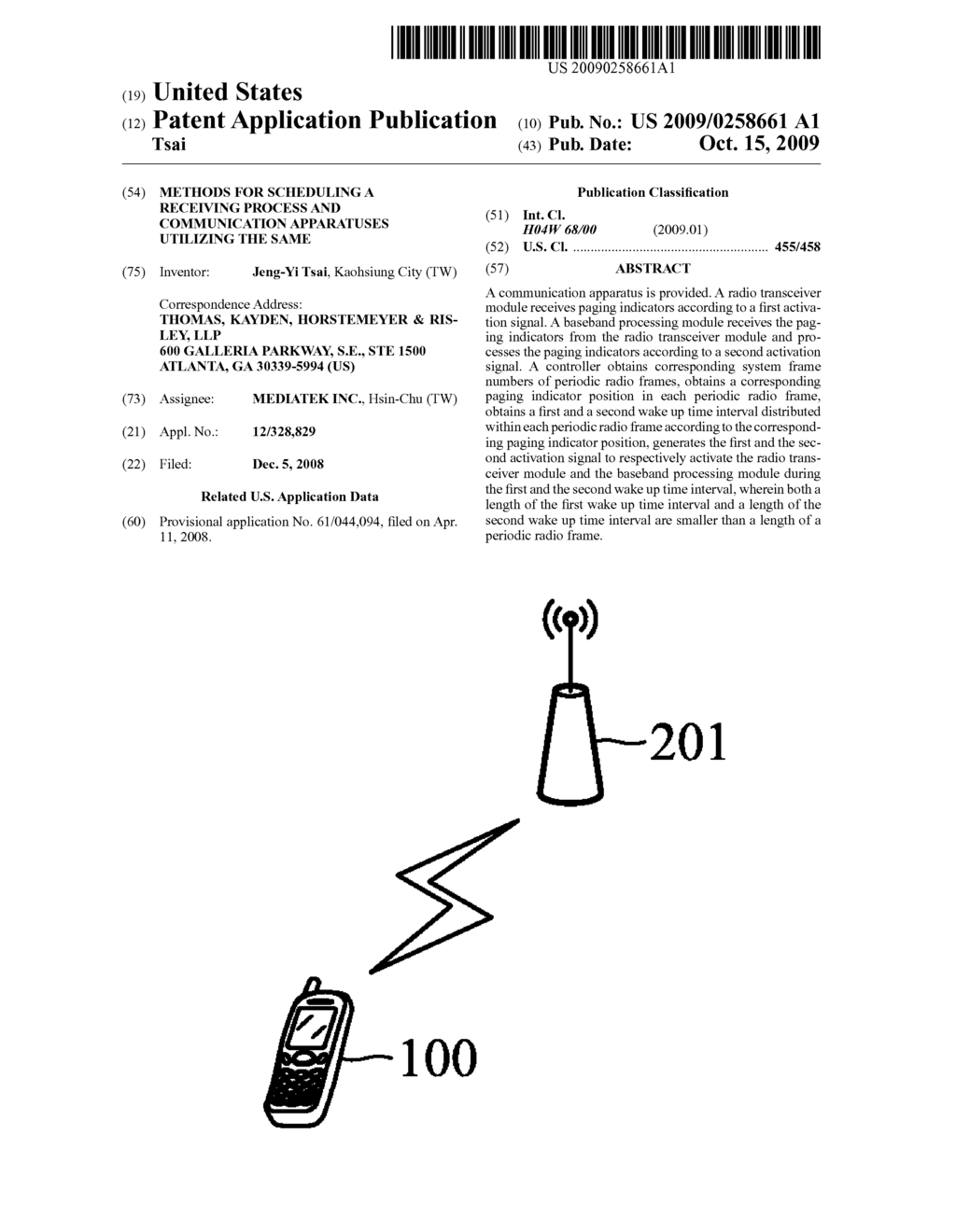 METHODS FOR SCHEDULING A RECEIVING PROCESS AND COMMUNICATION APPARATUSES UTILIZING THE SAME - diagram, schematic, and image 01