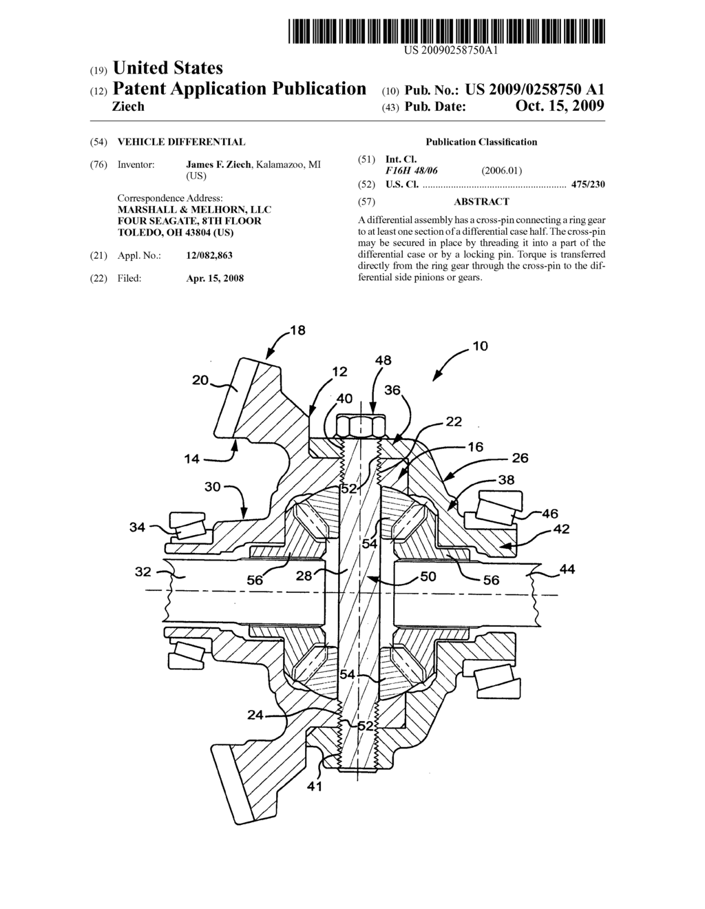 Vehicle differential - diagram, schematic, and image 01