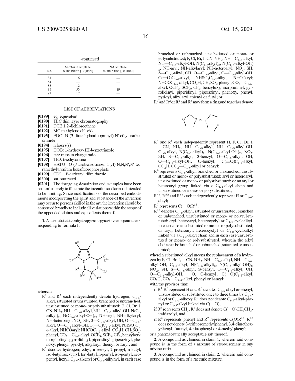 Substituted Tetrahydropyrrolopyrazine Compounds and the Use Thereof in Pharmaceutical Compositions - diagram, schematic, and image 17