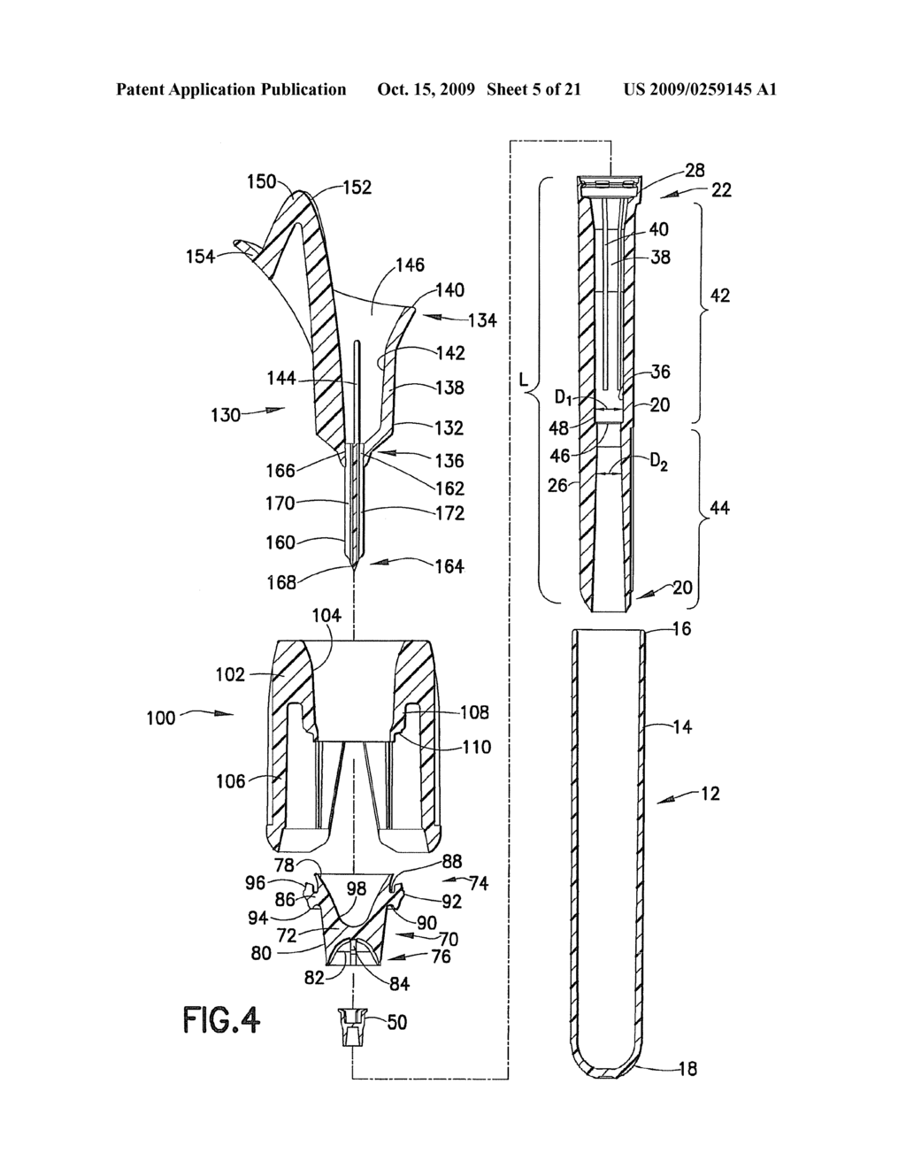 Capillary Action Collection Device and Container Assembly - diagram, schematic, and image 06