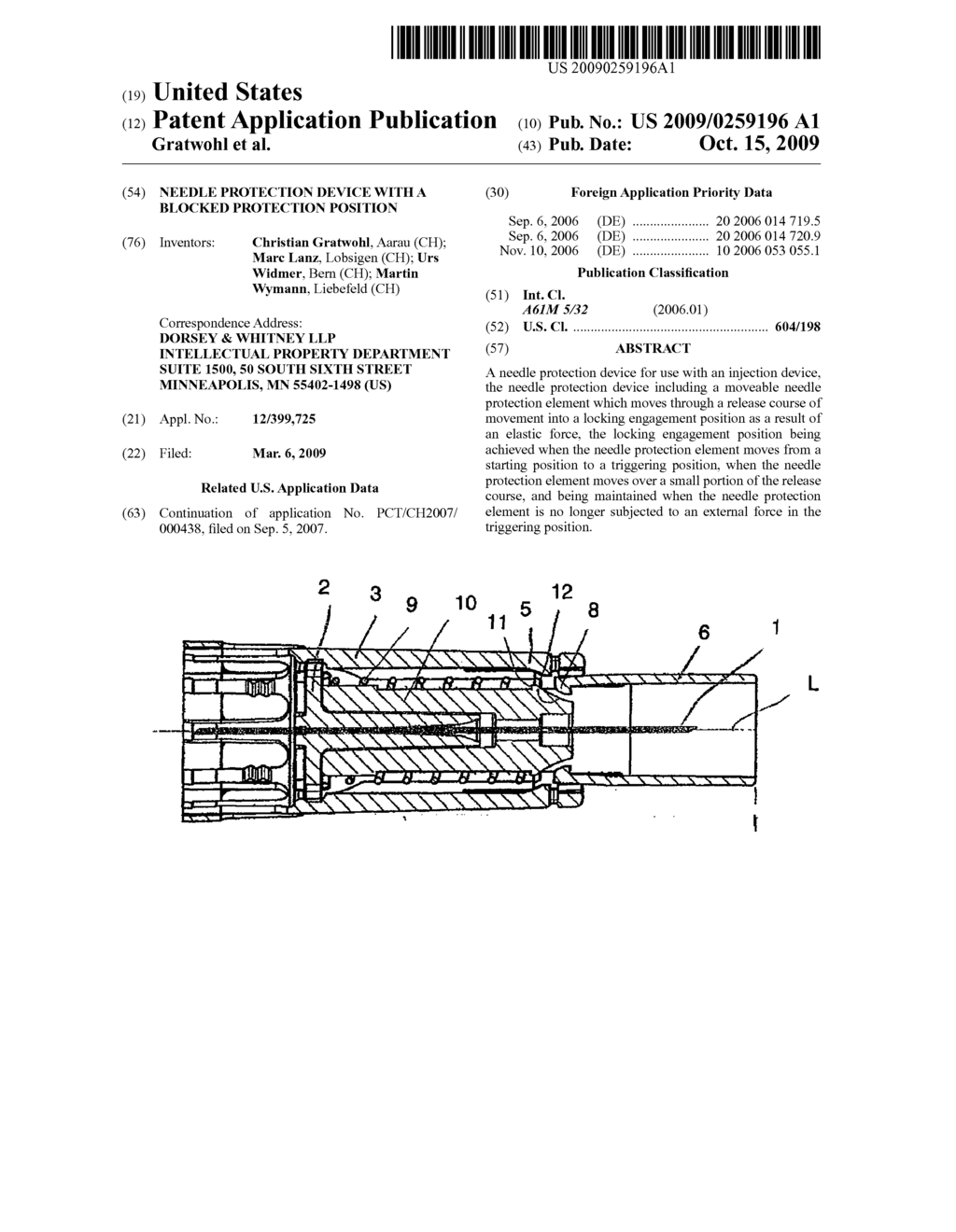 NEEDLE PROTECTION DEVICE WITH A BLOCKED PROTECTION POSITION - diagram, schematic, and image 01