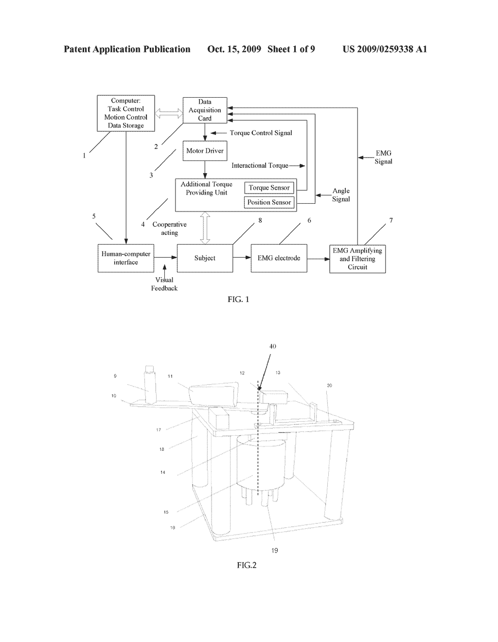 ROBOTIC SYSTEM AND TRAINING METHOD FOR REHABILITATION USING EMG SIGNALS TO PROVIDE MECHANICAL HELP - diagram, schematic, and image 02