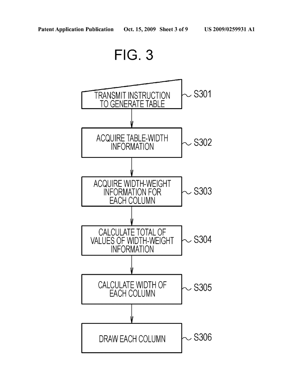 TABLE GENERATING METHOD AND TABLE GENERATING APPARATUS - diagram, schematic, and image 04
