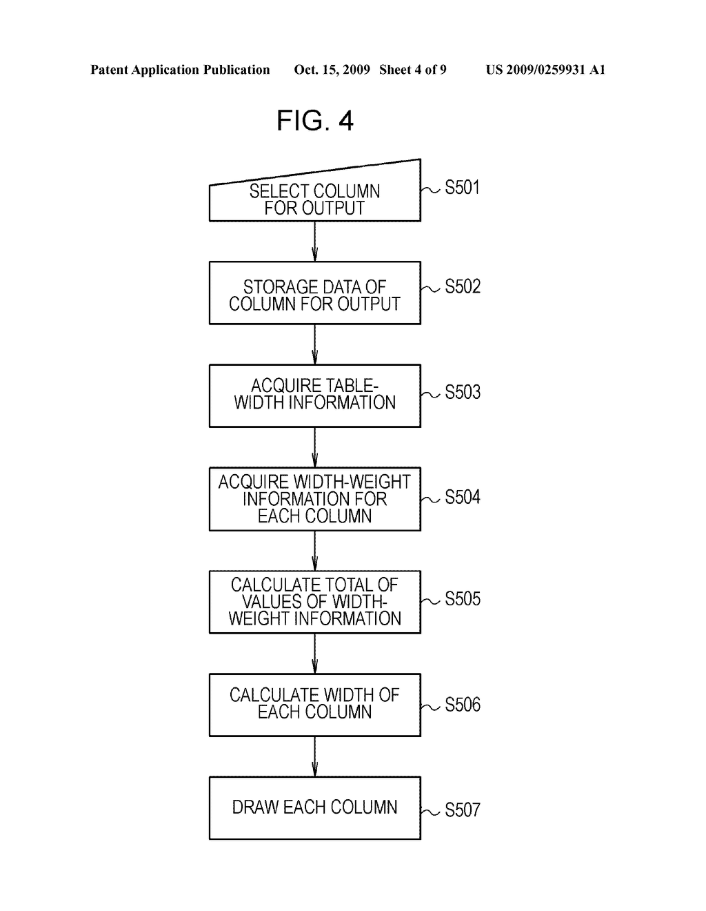 TABLE GENERATING METHOD AND TABLE GENERATING APPARATUS - diagram, schematic, and image 05