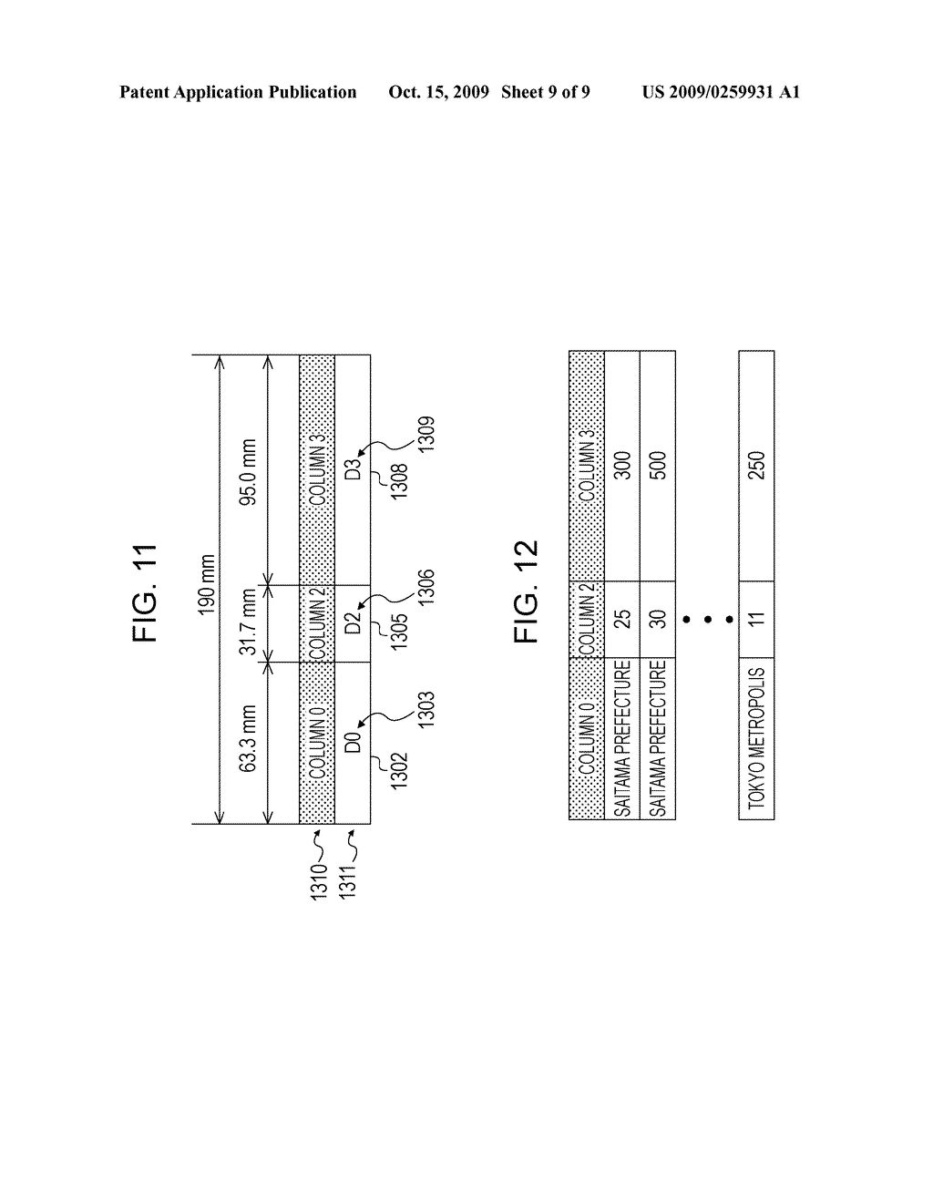 TABLE GENERATING METHOD AND TABLE GENERATING APPARATUS - diagram, schematic, and image 10