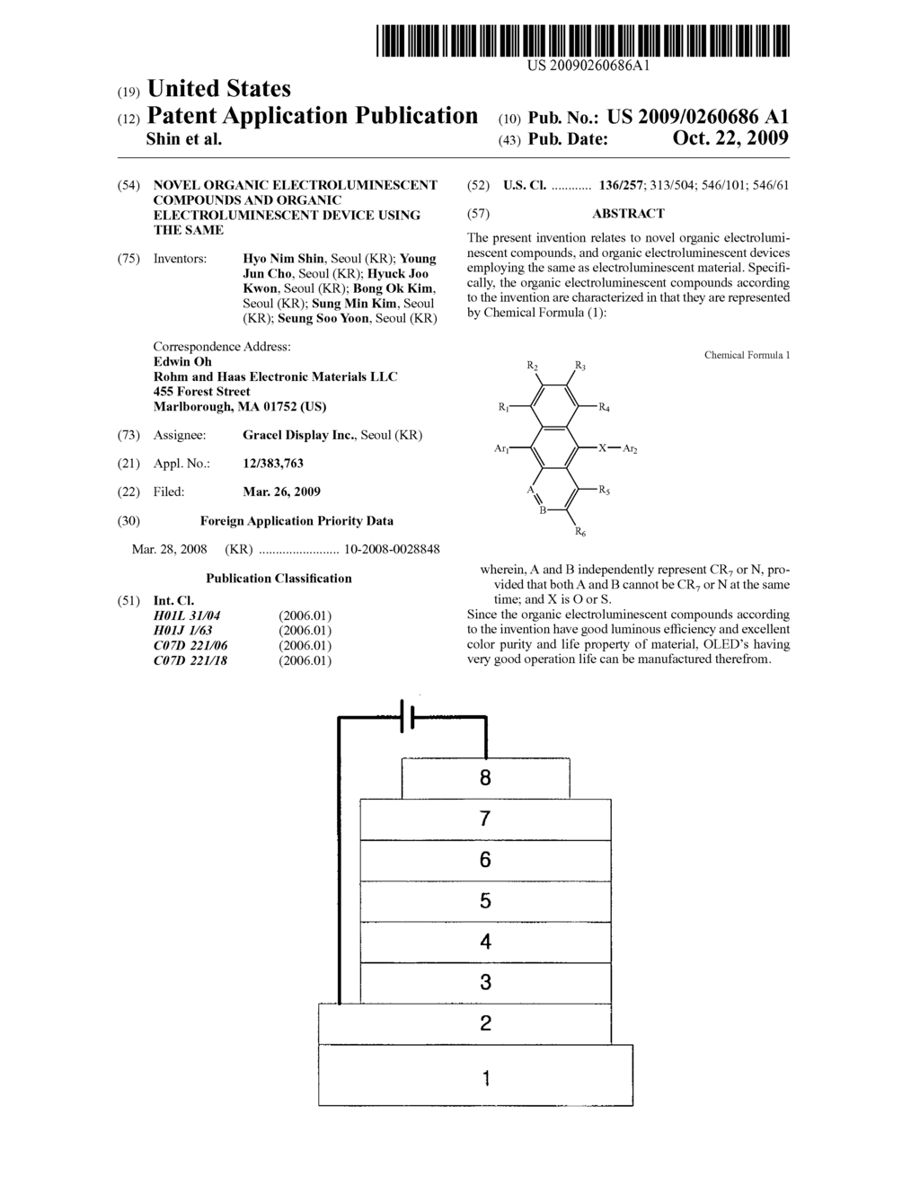 Novel organic electroluminescent compounds and organic electroluminescent device using the same - diagram, schematic, and image 01