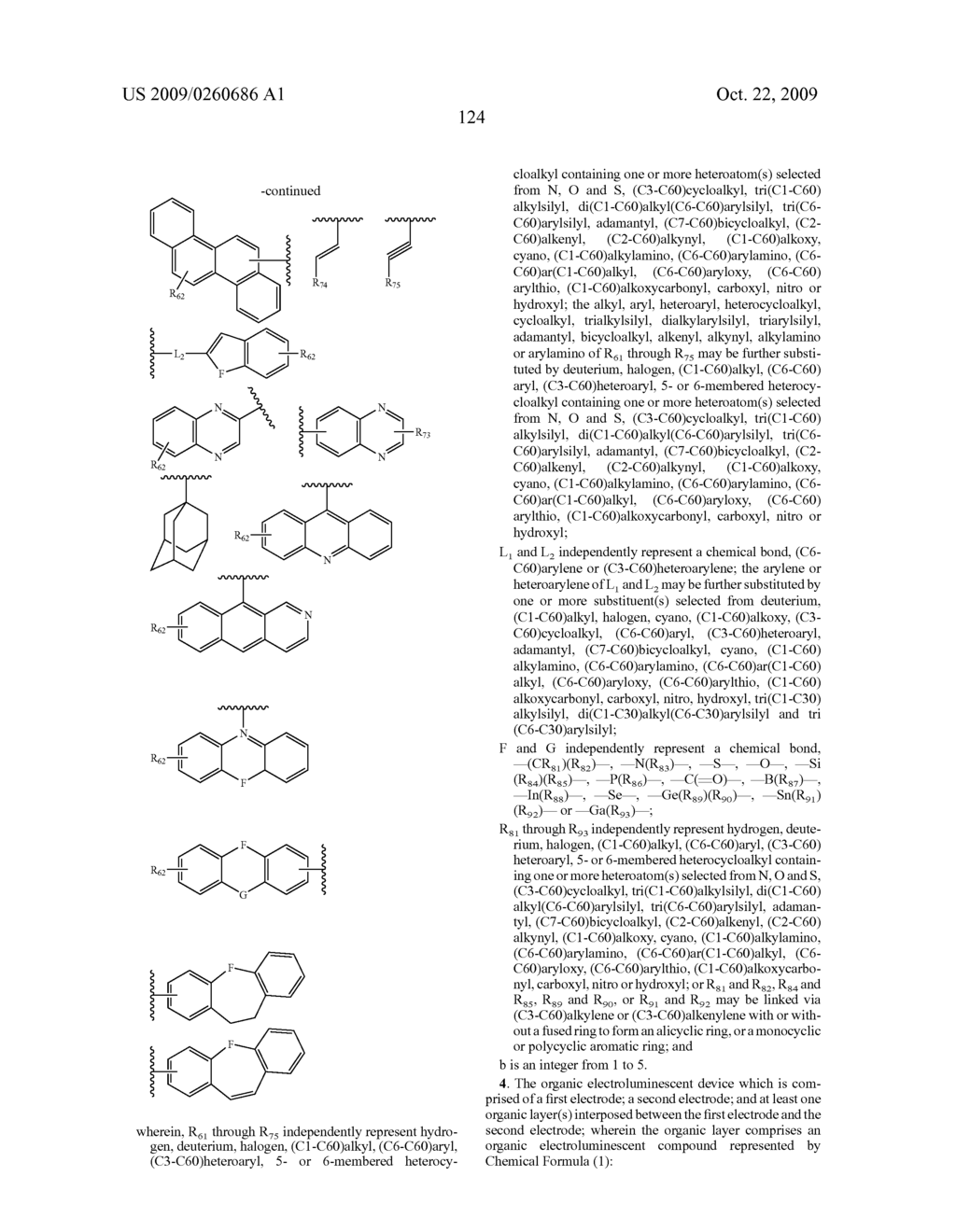 Novel organic electroluminescent compounds and organic electroluminescent device using the same - diagram, schematic, and image 126