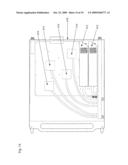  CASE AND RACK SYSTEM FOR LIQUID SUBMERSION COOLING OF ELECTRONIC DEVICES CONNECTED IN AN ARRAY diagram and image