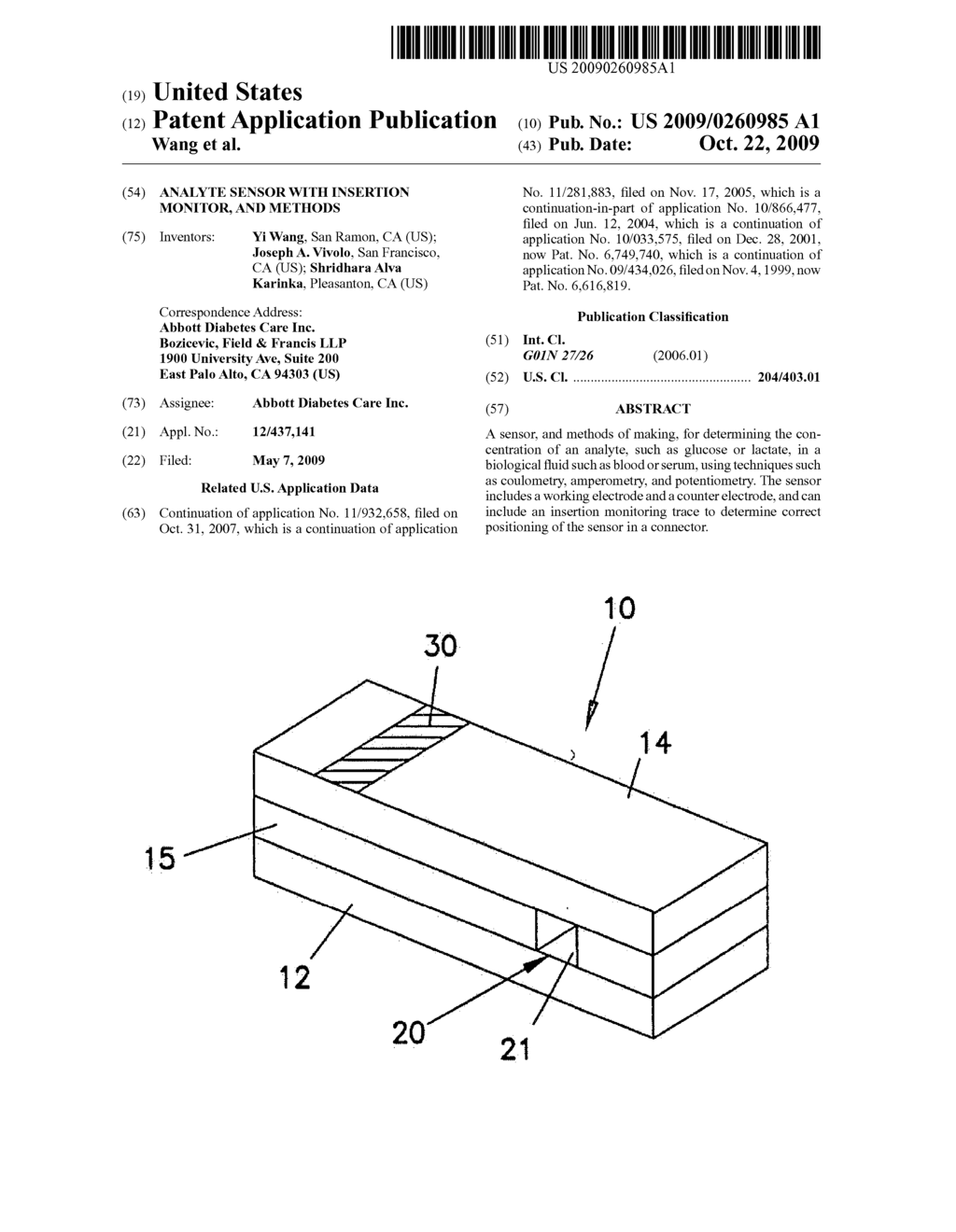 ANALYTE SENSOR WITH INSERTION MONITOR, AND METHODS - diagram, schematic, and image 01