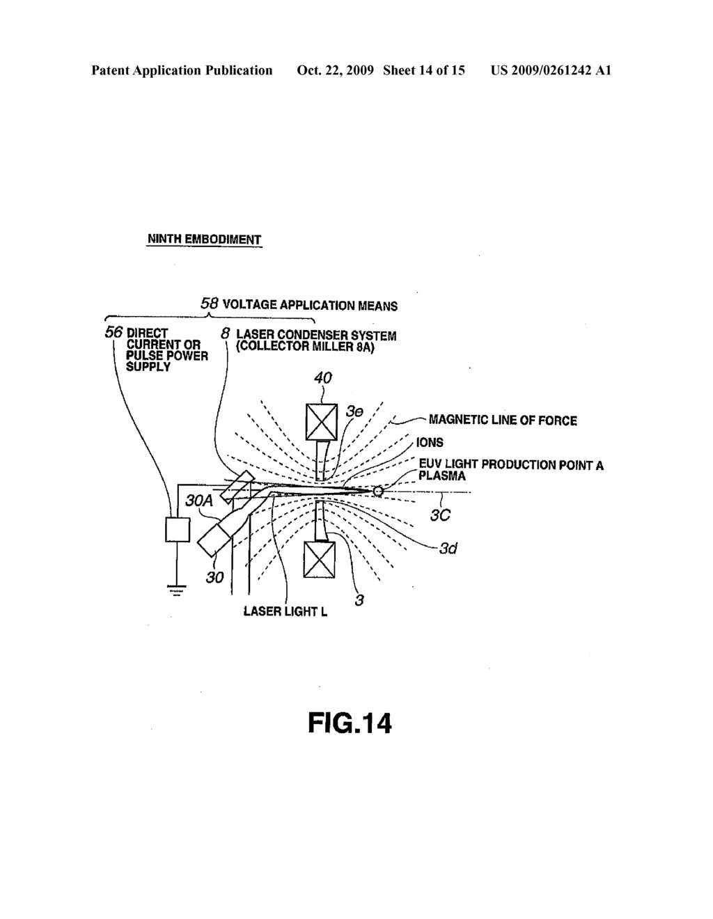 APPARATUS FOR AND METHOD OF WITHDRAWING IONS IN EUV LIGHT PRODUCTION APPARATUS - diagram, schematic, and image 15