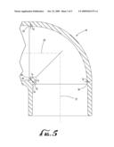 REINFORCED PIPE FITTING WITH ECCENTRIC FLOW PATH diagram and image