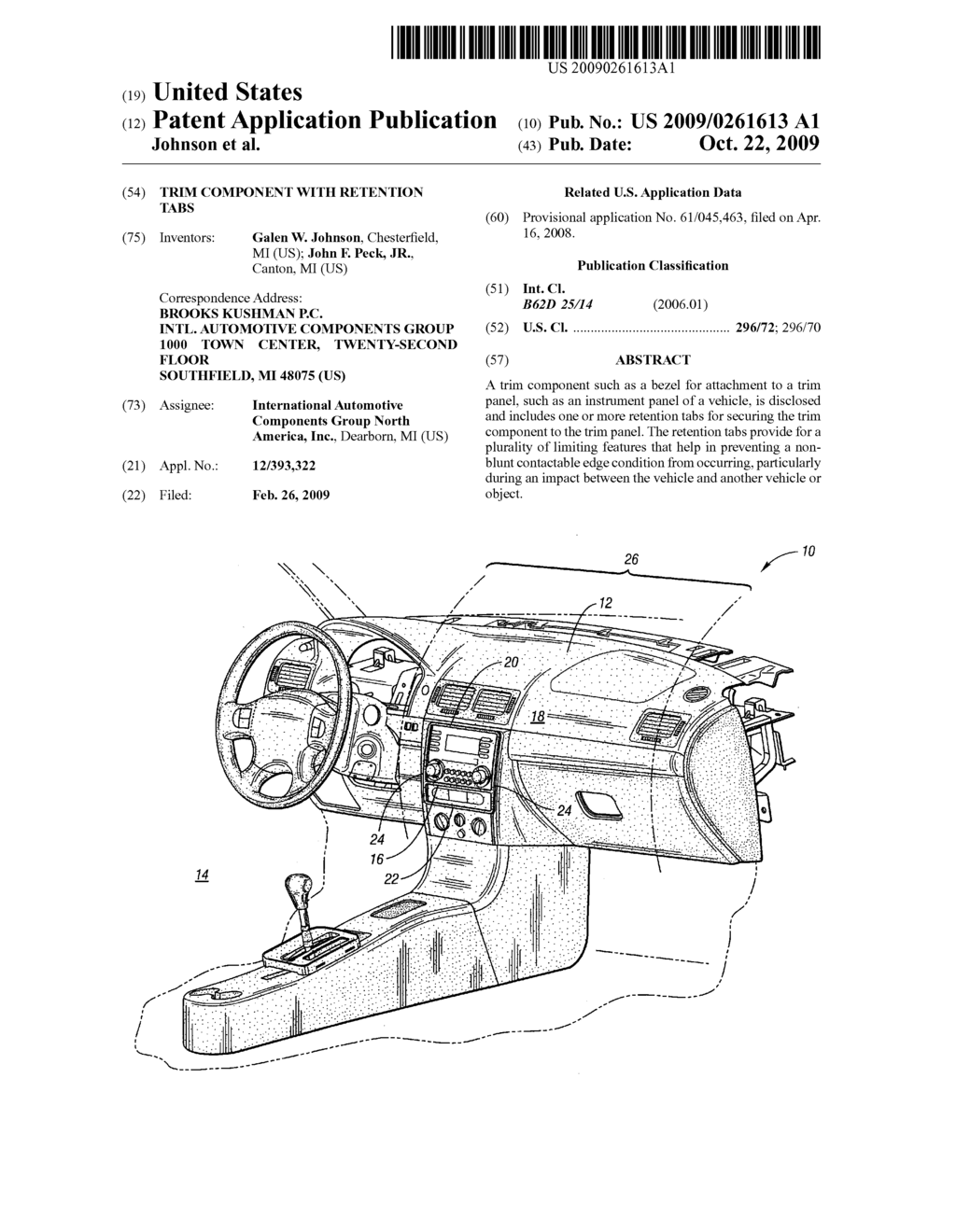 TRIM COMPONENT WITH RETENTION TABS - diagram, schematic, and image 01