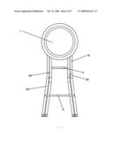 STOOL WITH TELESCOPIC LEGS diagram and image