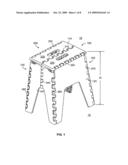 Locking collapsible seat apparatus diagram and image