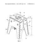 Locking collapsible seat apparatus diagram and image