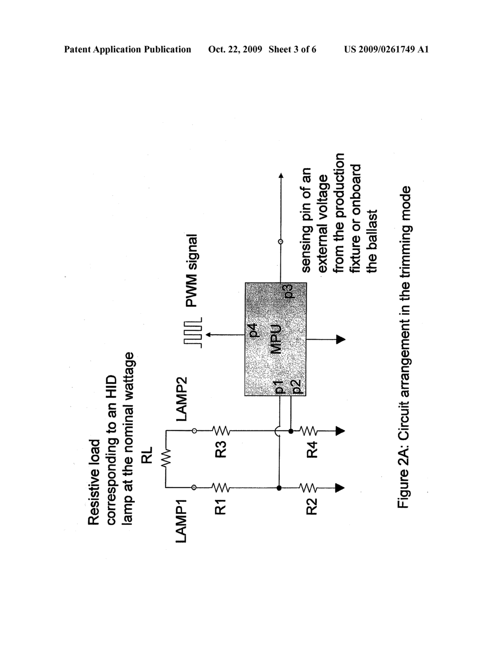 APPARATUS AND METHOD FOR AUTOMATICALLY TRIMMING AN OUTPUT PARAMETER OF AN ELECTRONIC BALLAST - diagram, schematic, and image 04