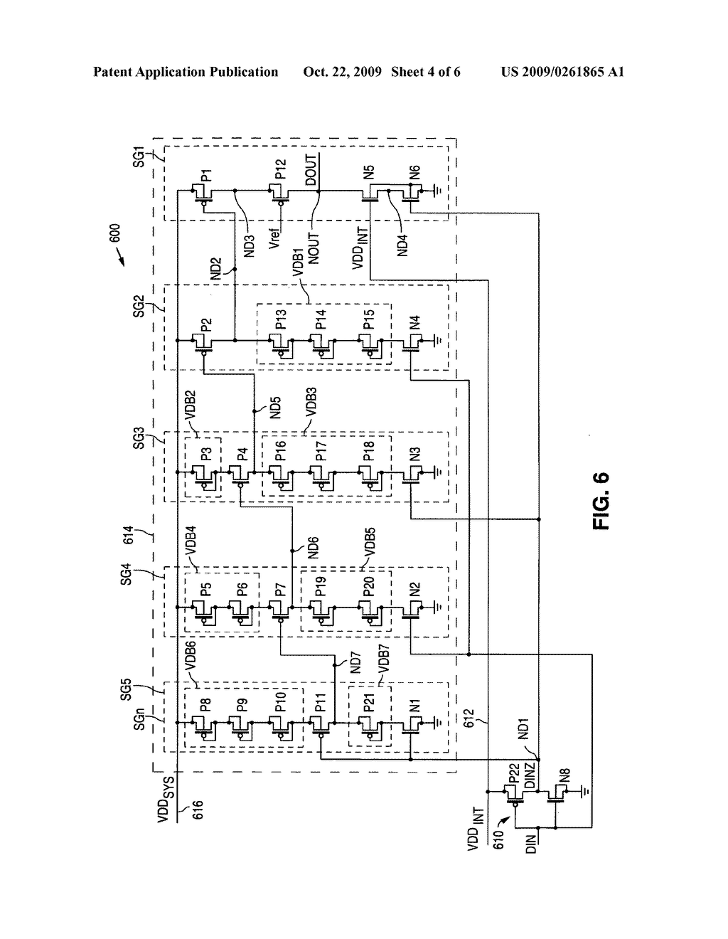 High voltage CMOS output buffer constructed from low voltage CMOS transistors - diagram, schematic, and image 05