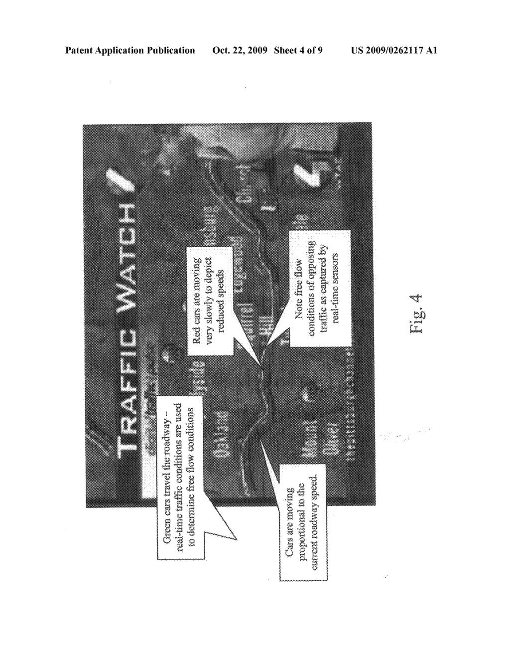 Displaying traffic flow data representing traffic conditions - diagram, schematic, and image 05