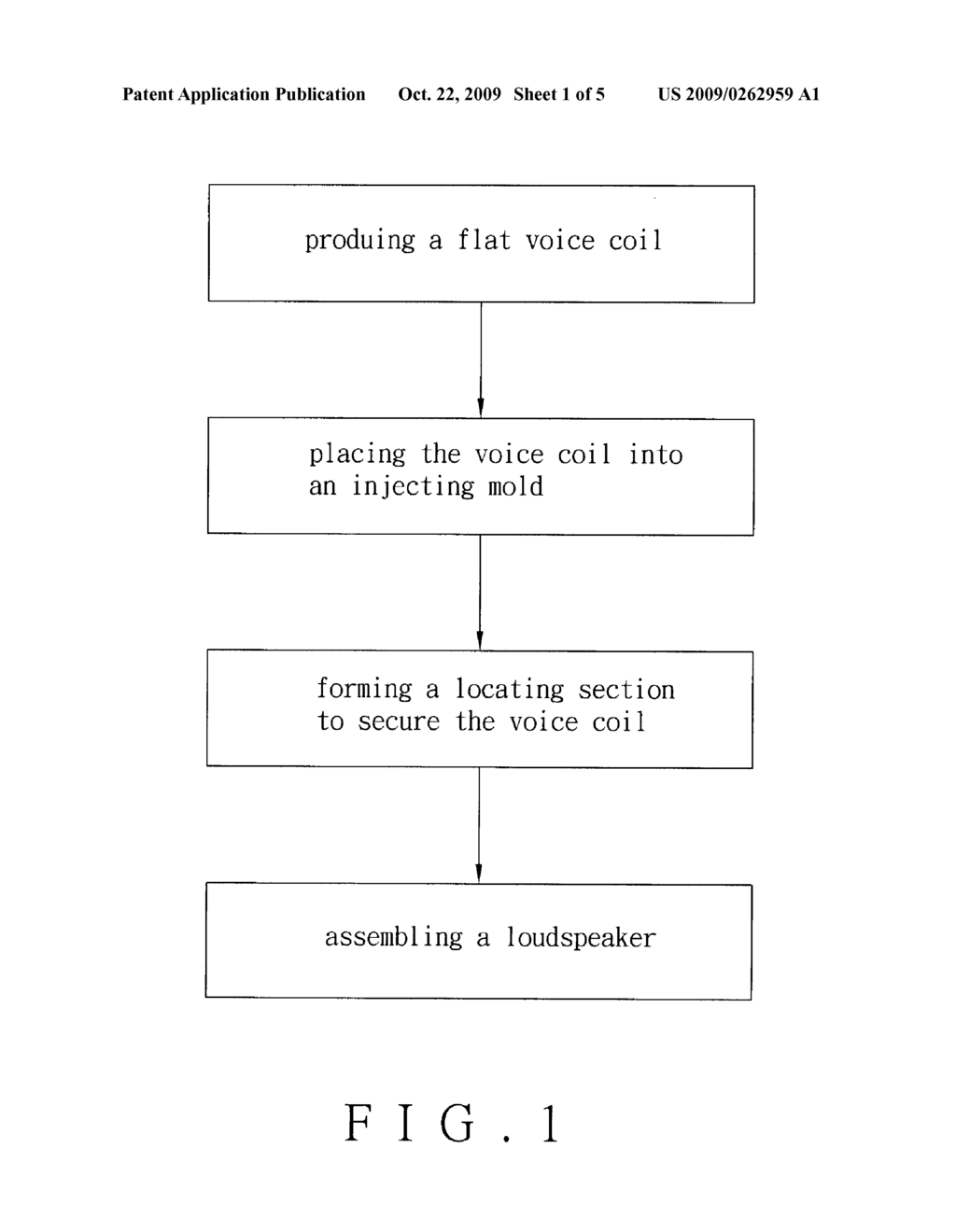 METHOD FOR MANUFACTURING A LOUDSPEAKER HAVING A VOICE COIL ASSEMBLY - diagram, schematic, and image 02