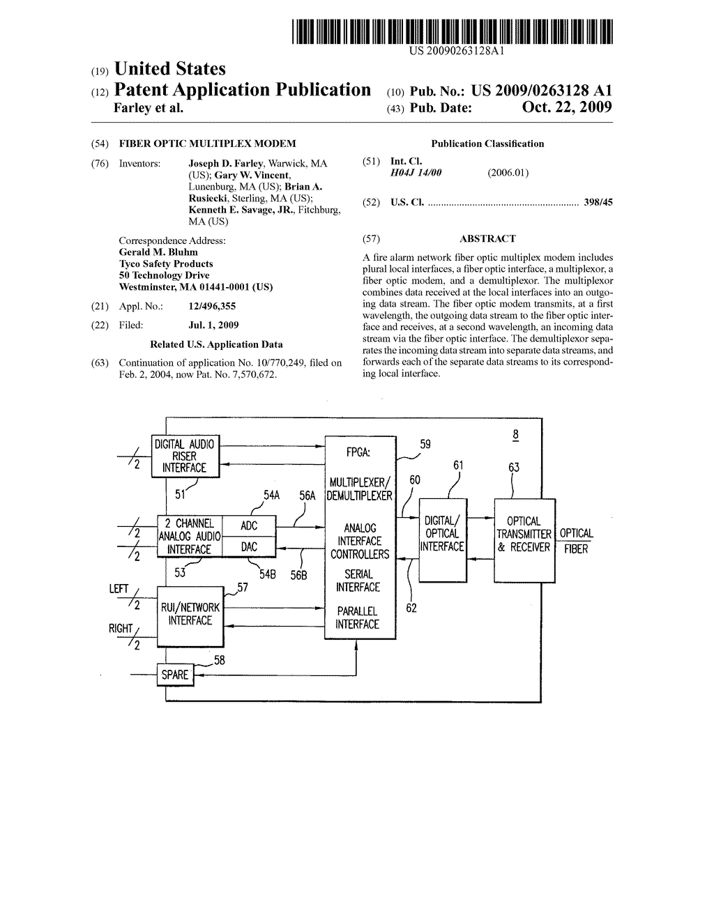 FIBER OPTIC MULTIPLEX MODEM - diagram, schematic, and image 01