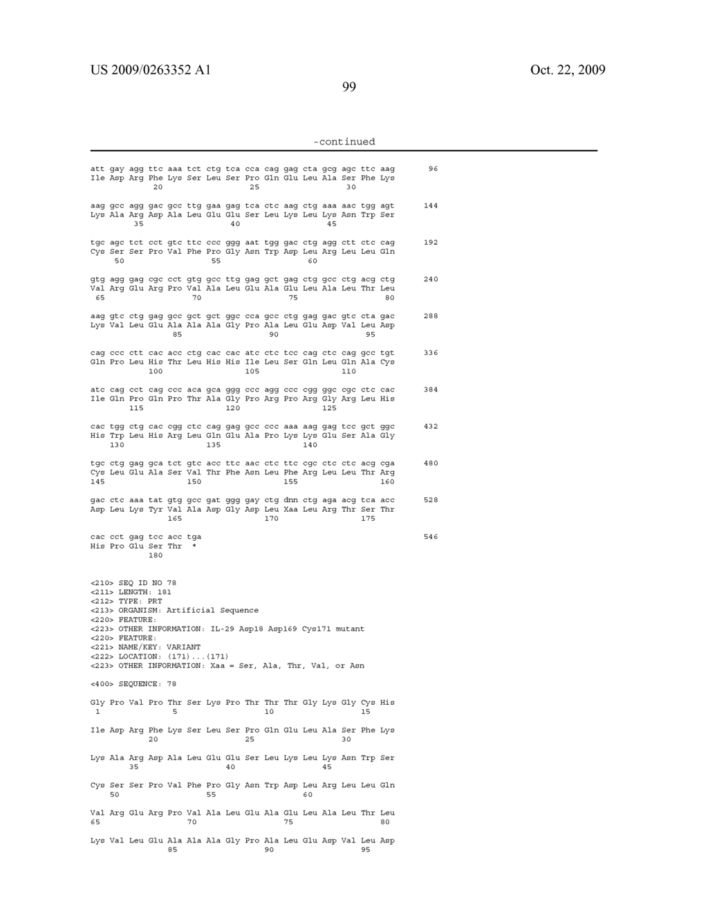 METHODS FOR TREATING VIRAL INFECTION USING IL-28 AND IL-29 CYSTEINE MUTANTS - diagram, schematic, and image 100