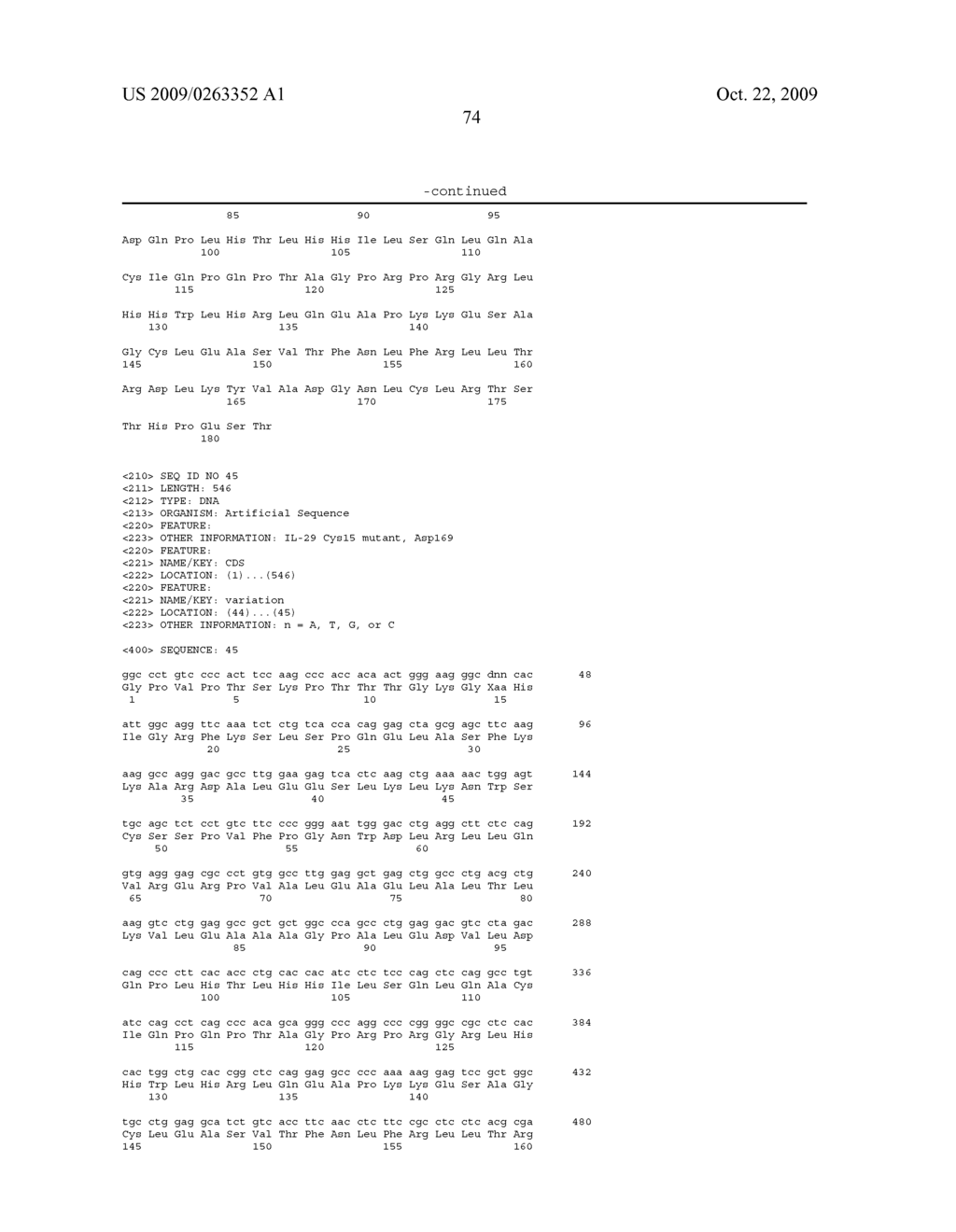 METHODS FOR TREATING VIRAL INFECTION USING IL-28 AND IL-29 CYSTEINE MUTANTS - diagram, schematic, and image 75