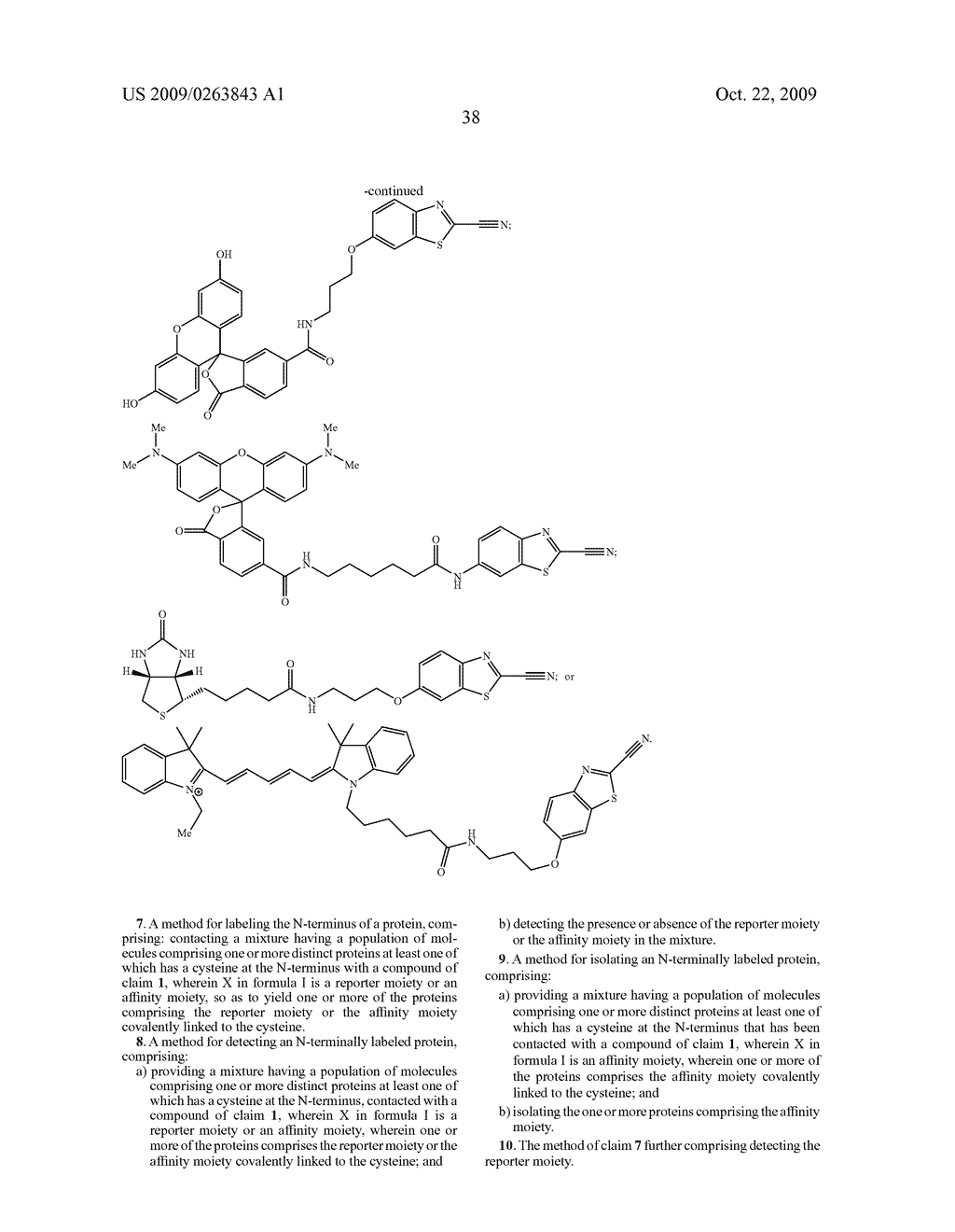 Protein labeling with cyanobenzothiazole conjugates - diagram, schematic, and image 48