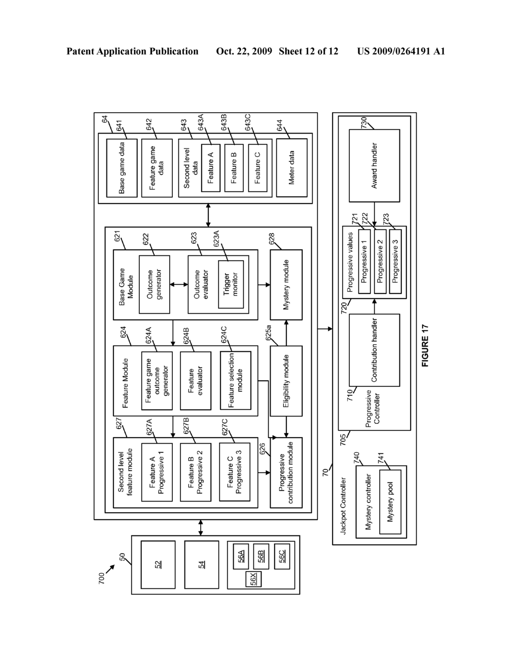 GAMING MACHINE, SYSTEM AND METHOD WITH PROGRESSIVE GAME FEATURE - diagram, schematic, and image 13